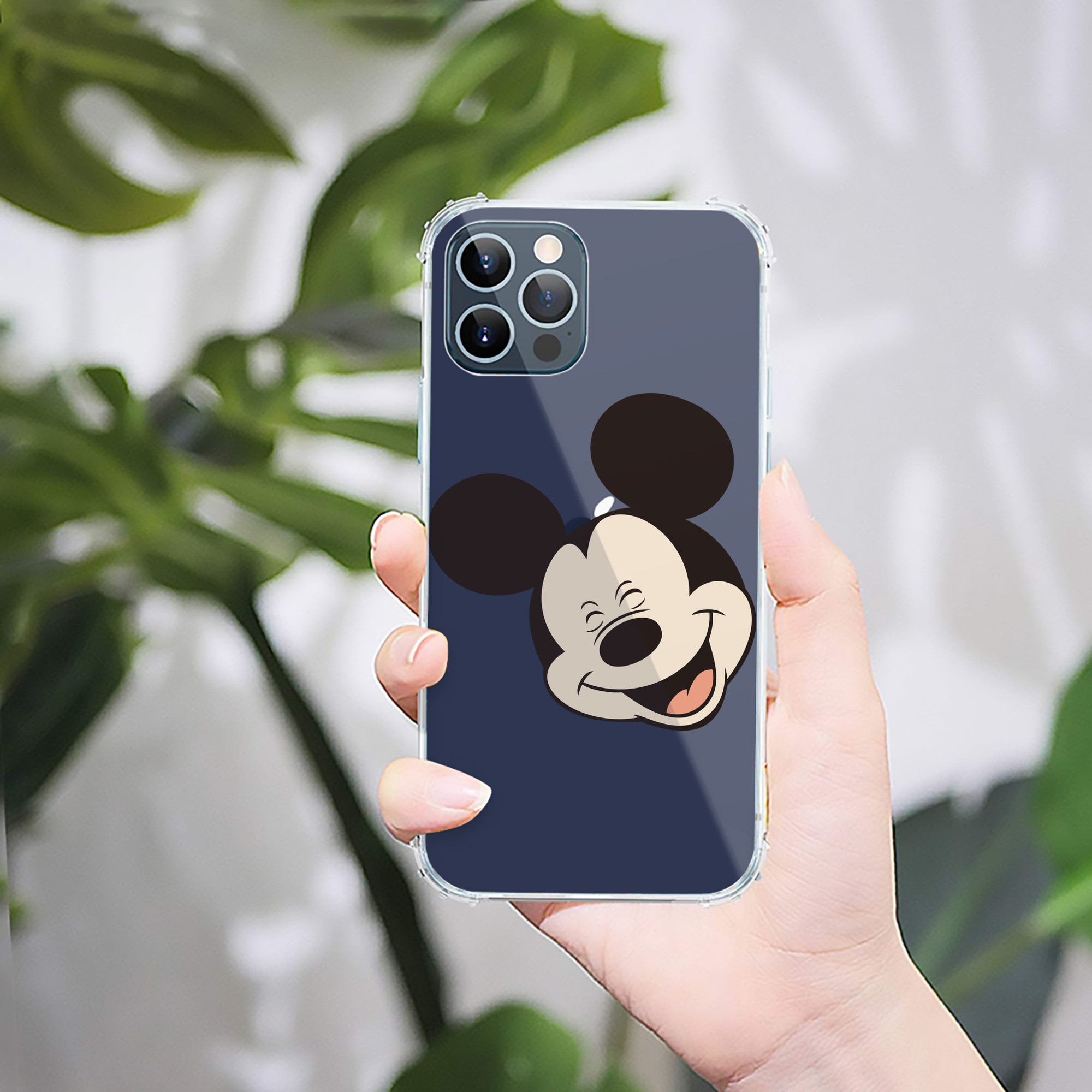 （画像用） ミッキーマウス Mickey Mouse 【iPhone 12シリーズ対応】透明スマホケース（クリアソフトケース）